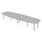 Skutchi Designs 45 in W, 145 in L, 29 in H, Engineered Wood Top, Grey HAR-ABOT-46143-PT-01 - alternate 1